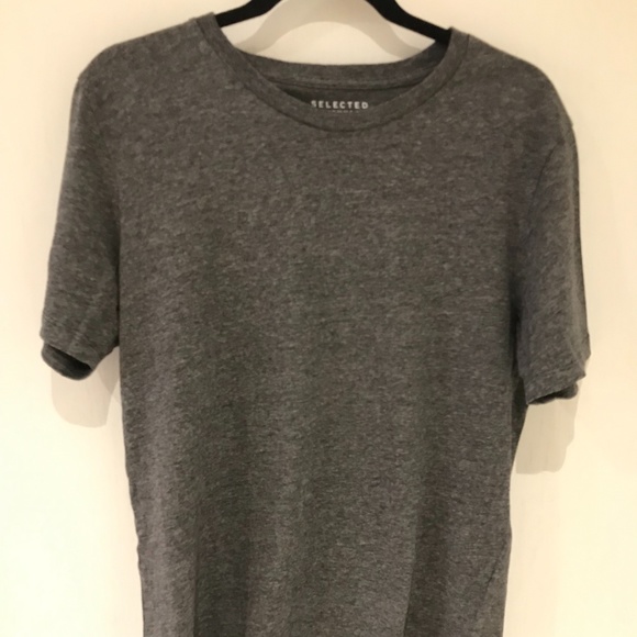 Selected Homme Grey T-Shirt - Picture 1 of 1